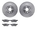 Dynamic Friction Co 7502-20033, Rotors-Drilled and Slotted-Silver with 5000 Advanced Brake Pads, Zinc Coated 7502-20033